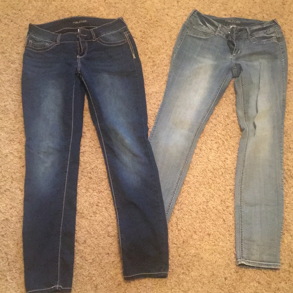 2 pair of skinny jeans